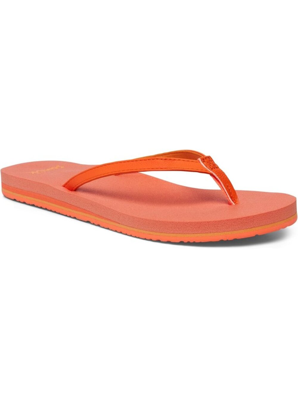 Women's Orange Flip Flops Yoga Mat Foot bed Sandals Yoga Sandals Casual